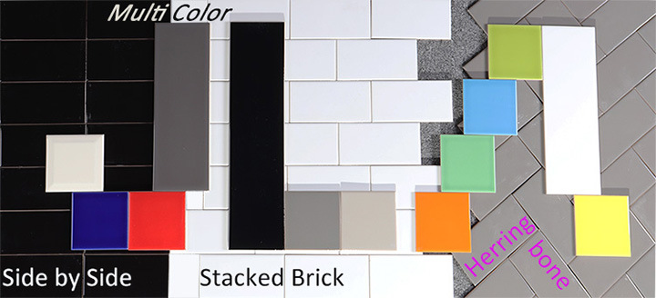 Black 3X12inch/7.5X30cm Granite Porcelain Tile Cheap Marble Tile Wavy Tile
