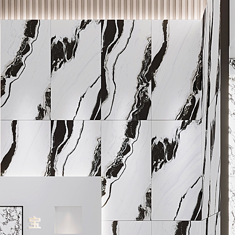 Panda Pattern White and Black Color Ceramic Floor Tile Living Room Wall Spread Porcelain Tiles 600X1200mm