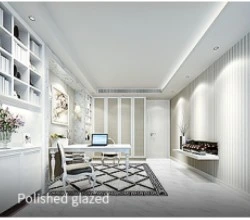 600X600 Modern Villa Marble Look Vitrified Polished Glazed China Porcelain Tile