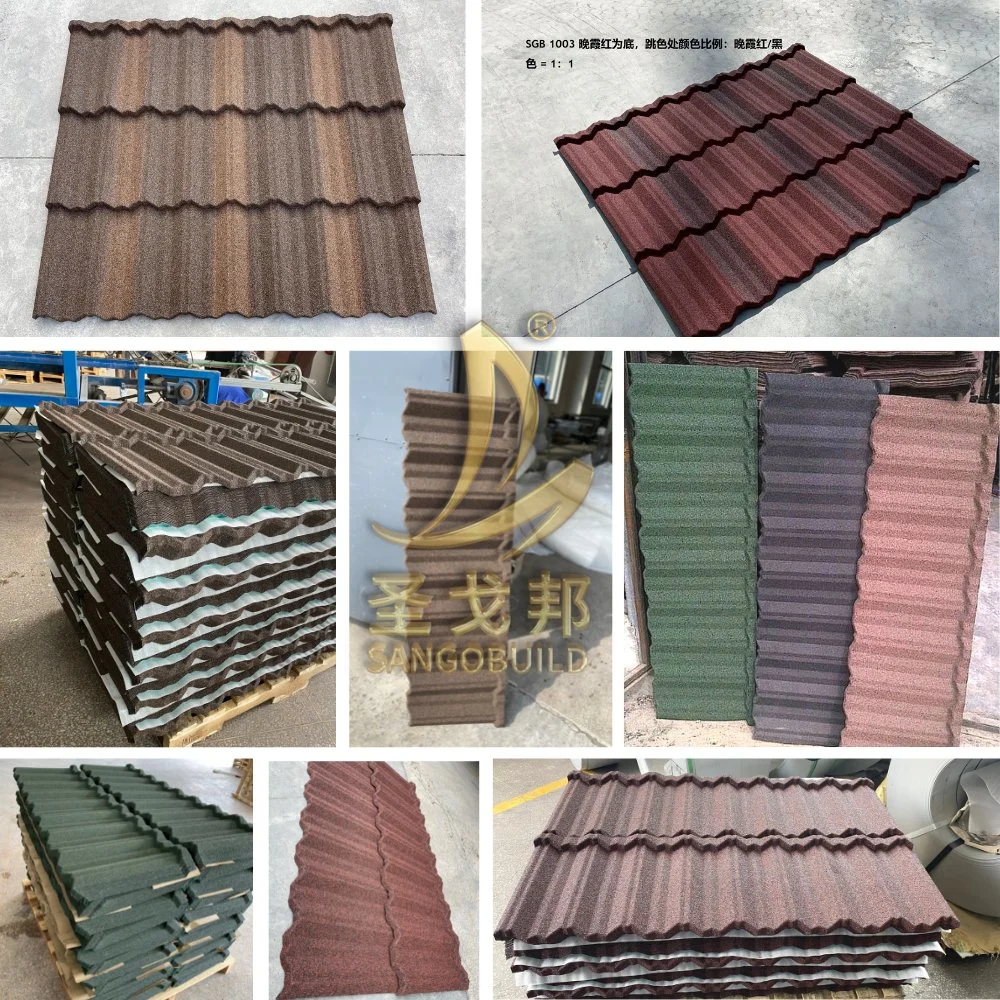 in Stock Classic Decra Stone Coated Roof Tiles Customized 0.4mm Metal Zinc Roofing Sheet