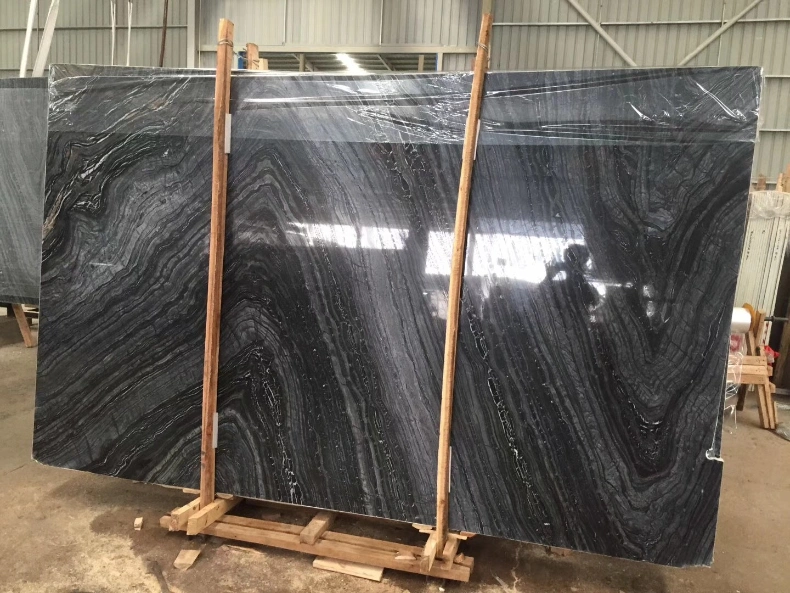 Antique Wood Black Wood Marble Slabs Black Oak Wood Marble Slabs