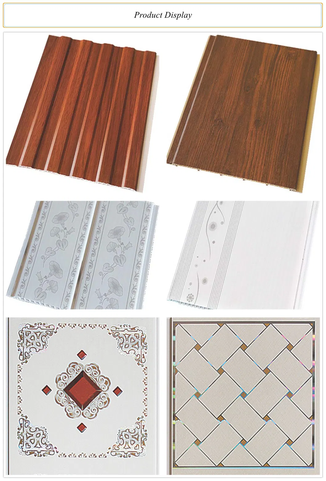 Interlocking Plastic Tile PVC Hot Stamping Wall Ceiling Panels PVC Ceiling Tile
