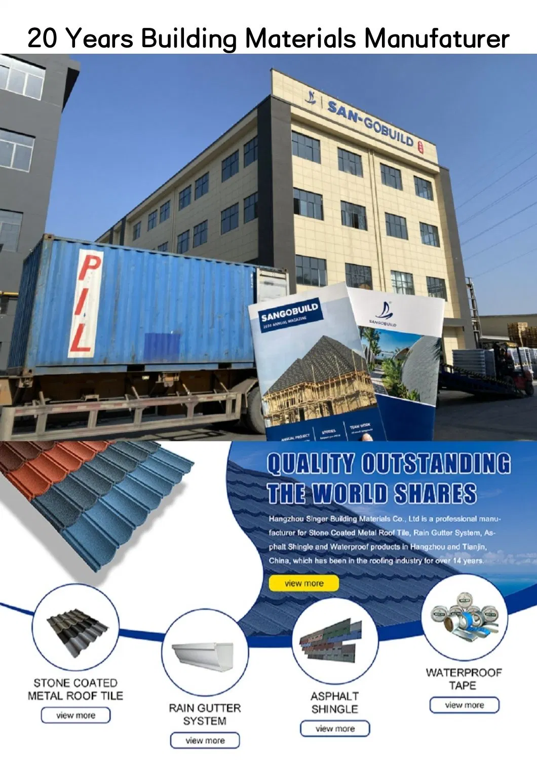 30 Years Warranty Newest Building Construction Materials Galvanized Corrugated Steel Sheet Wood Shingle