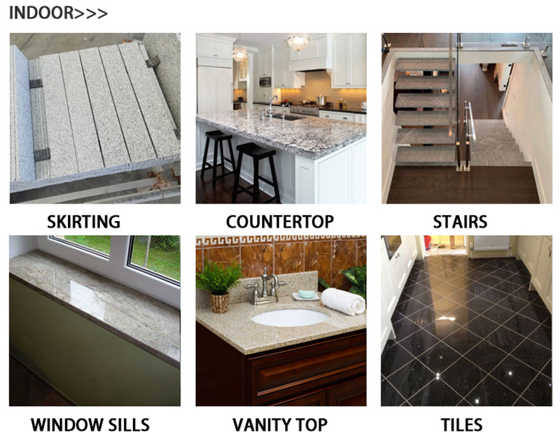 Polished Surface Viscount White Granite Small Slab Tiles for Kitchen Vanitey Countertops