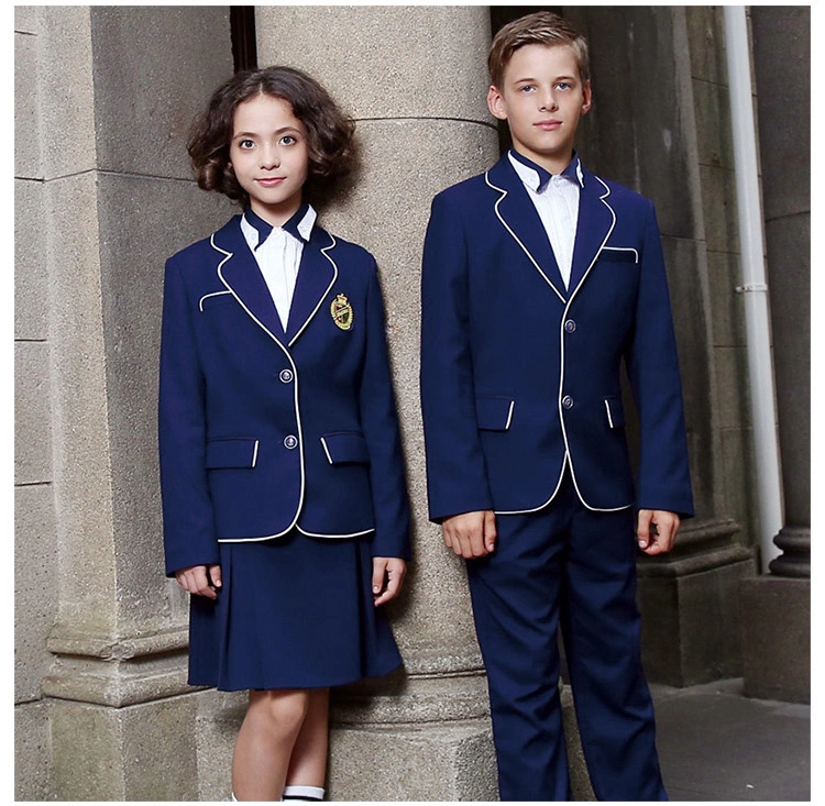 Custom Classic Design Navy Blue School Uniform Blazer