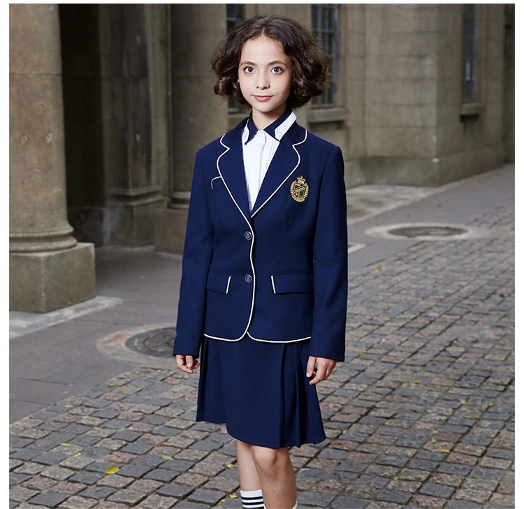 Custom Classic Design Navy Blue School Uniform Blazer