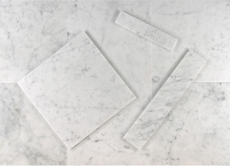 Modern Design Floor Wall Bathroom Kitchen Lobby Stone Slab Matte Surface Marble Tiles Italian Carrara White Marble Tile