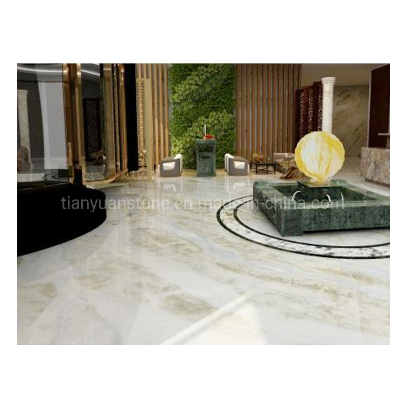 China Natural Stone Sky Blue Marble Tiles for Interior Floor Wall