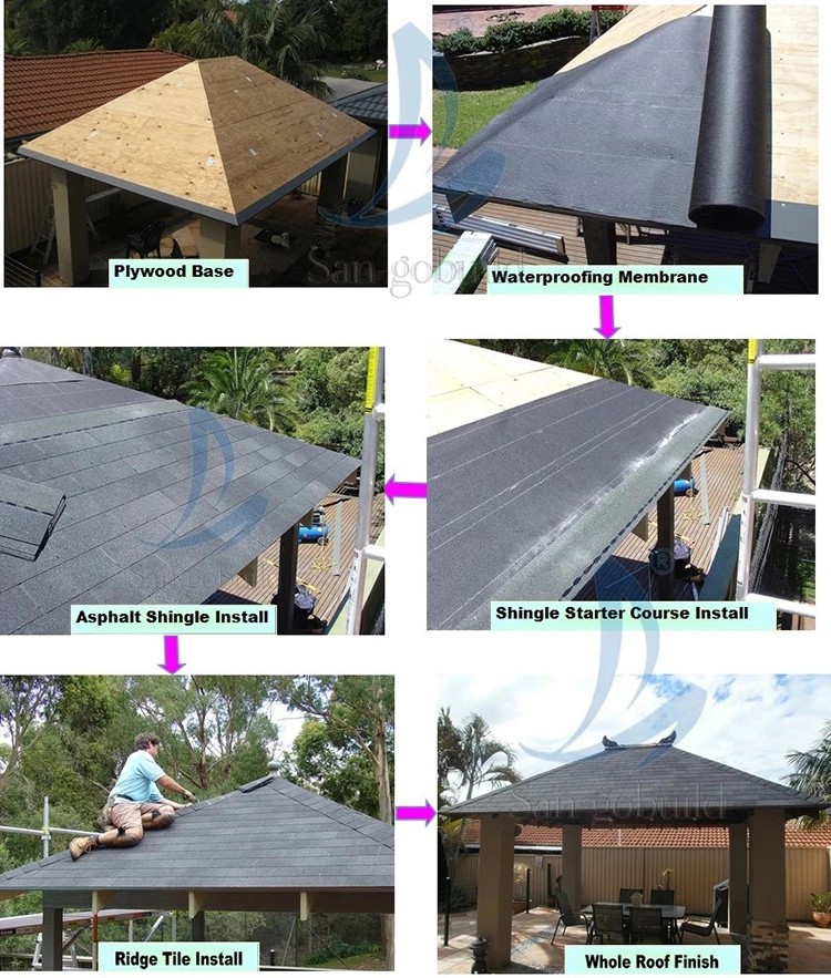 Wholesale Cheap Waterproof Building Materials Wooden Asphalt Shingles Philippines