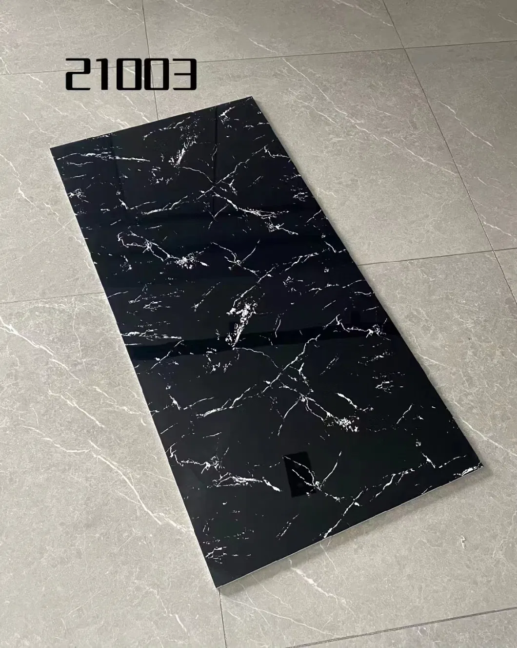 Building Material 600X1200mm Bathroom Dark Black Color Glazed Polished Ceramic Porcelain Marble Flooring Wall Tile