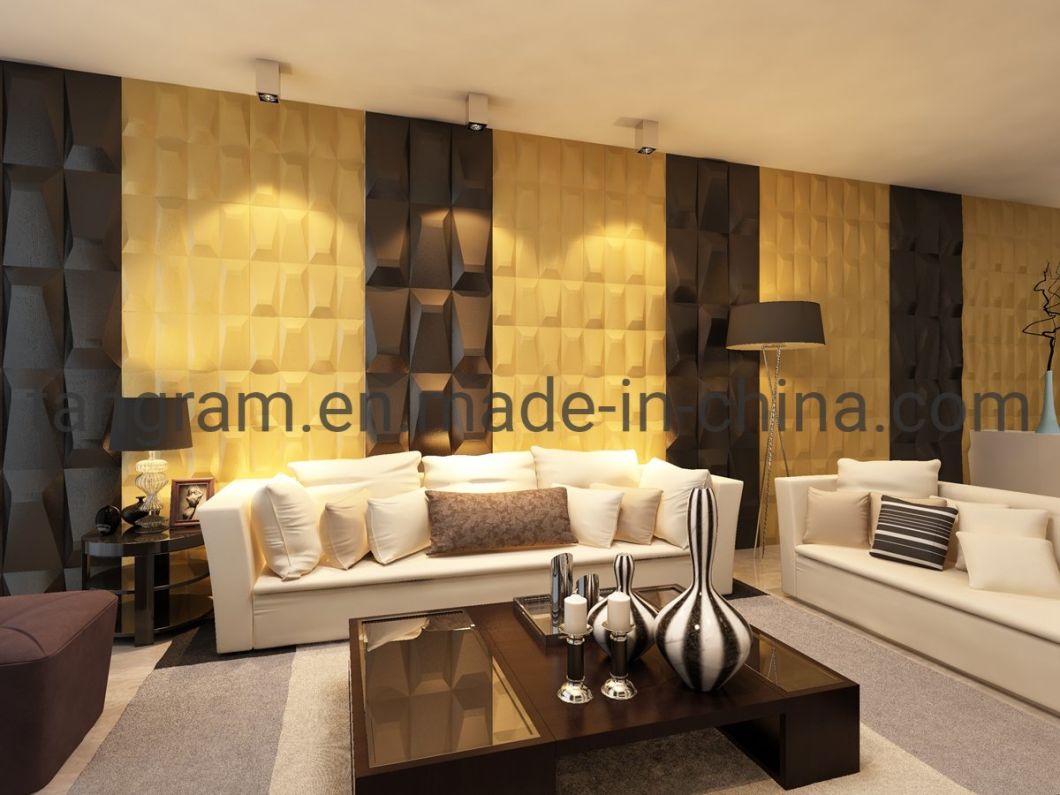 3D Faux Leather Wall Tiles Special Effect Wall Decoration