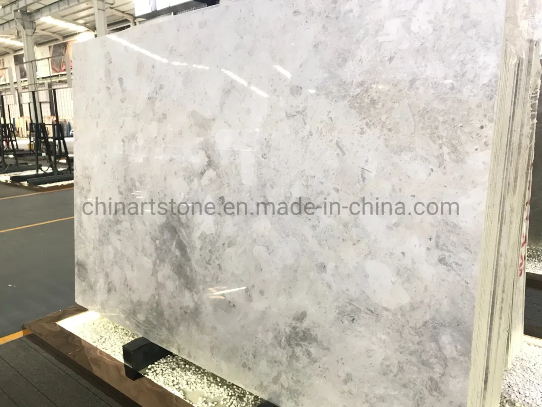 Grey Orina White Marble Slab for Wall and Tile