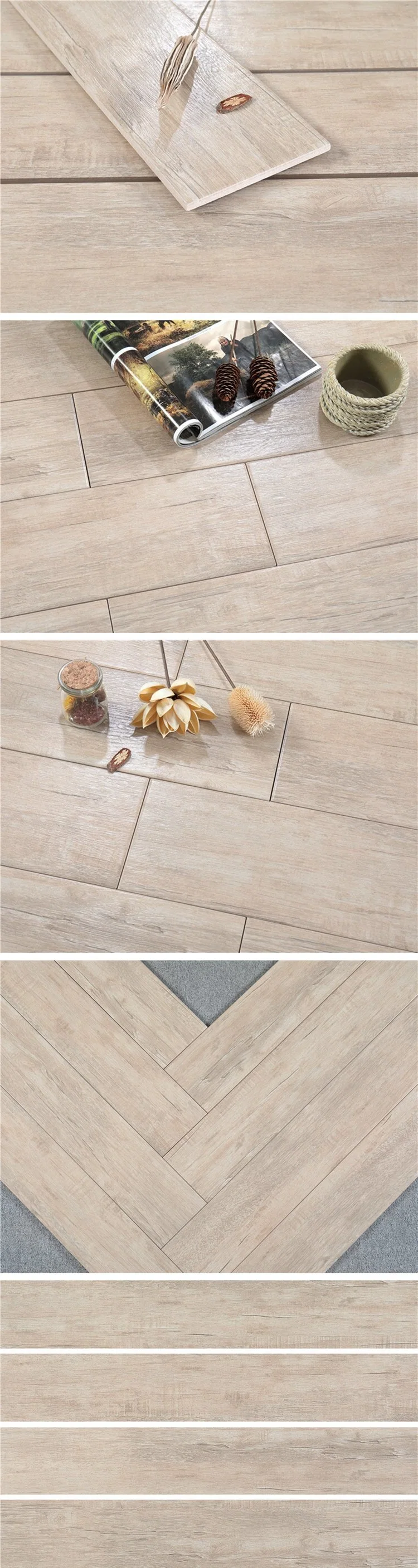 6X32 Inch Wooden Effect Wood Tile Kitchen Floor Images