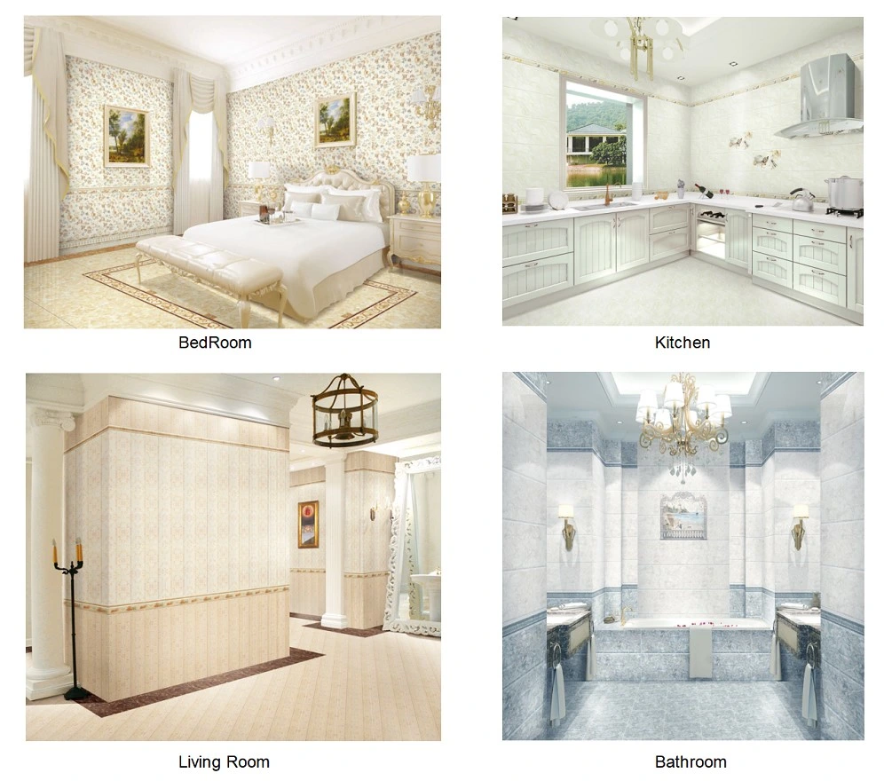 300X600 Made in China Interior Bathroom Vitrified Glazed Wall Ceramic Floor Tiles