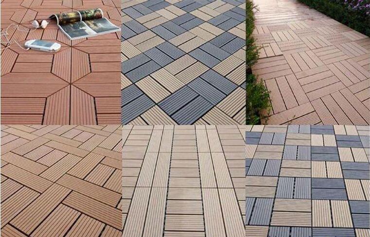 Composite Deck Tile/Non-Slip Wood Composite Decking Tiles