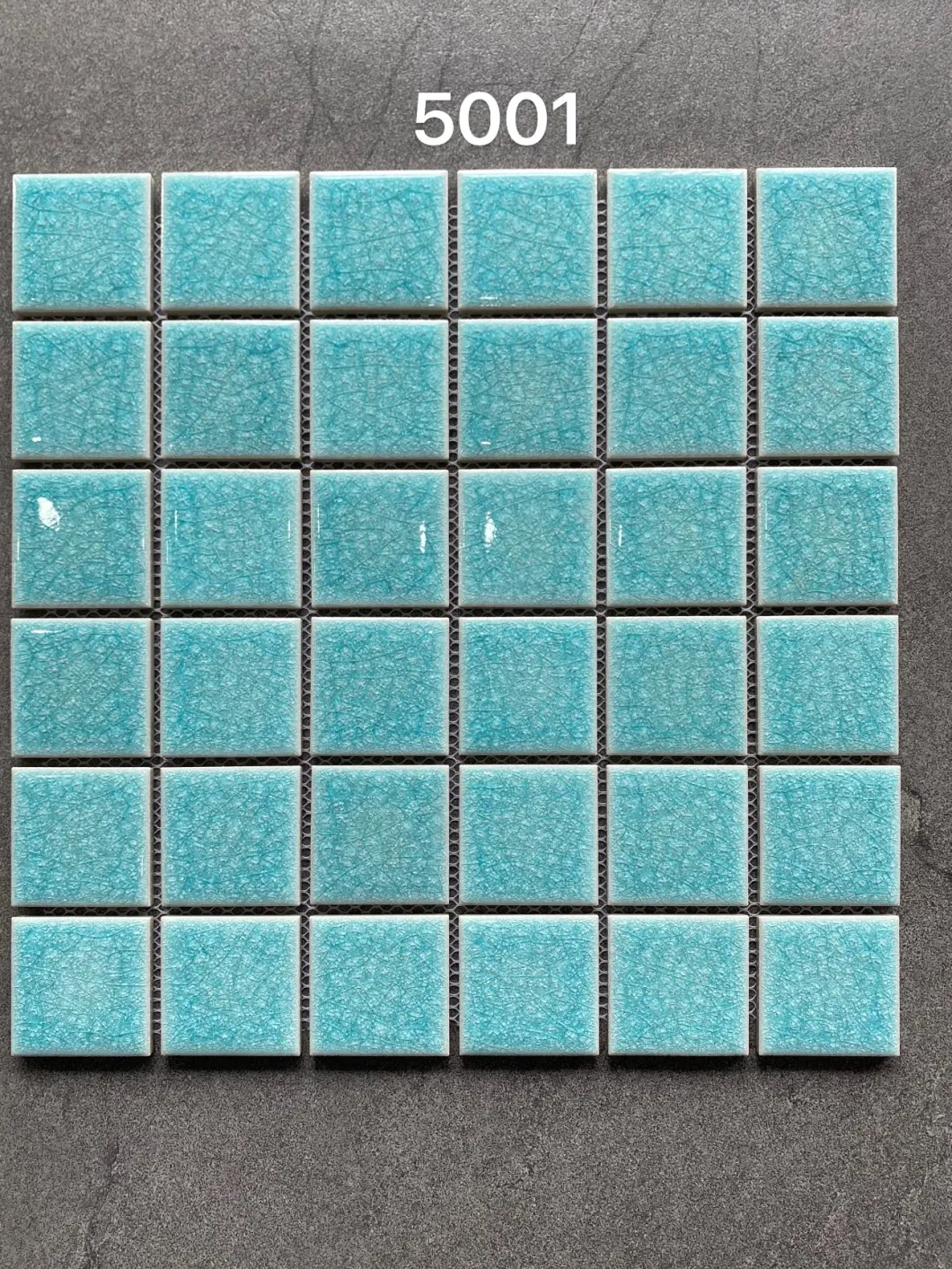 Water Blue Shinning Porcelain Mosaic Decoration Wall