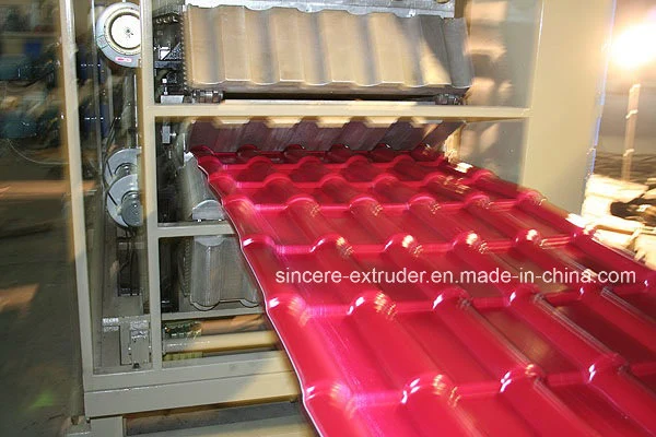 ASA PVC Glazed Roofing Tile Extruding Machinery