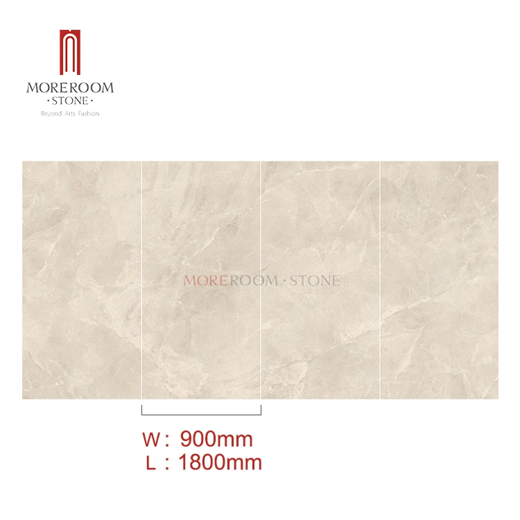 Large Scale Thin Panel 900 1800 Beige Marble Porcelain Slabs Tile