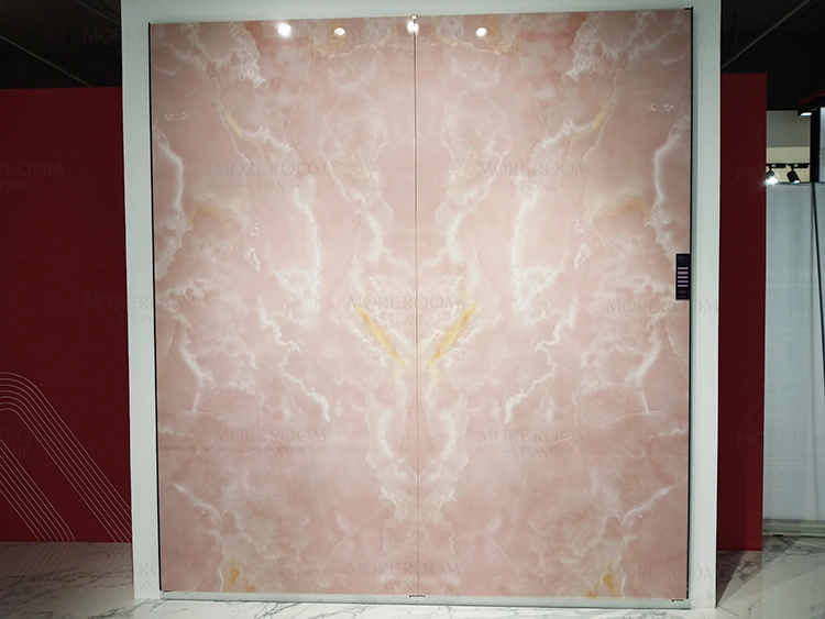 Bathroom Shower Wall Decorative Polished Rose Quartz Pink Onyx Porcelain Wall &amp; Flooring Tile