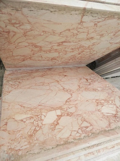 Natural Stone China Flower Beige Marble Polished Honed Stone Tile Slab