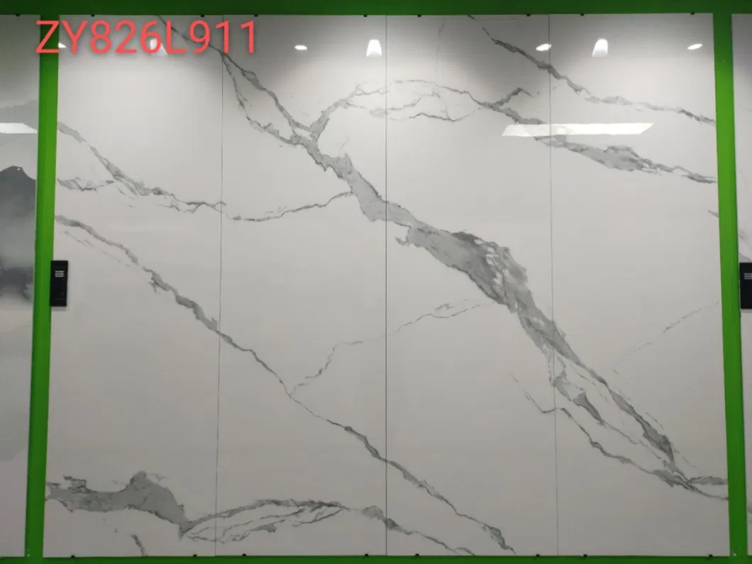 Modern Style Villa Floor Wall White Marble Large Porcelain Tiles Slab