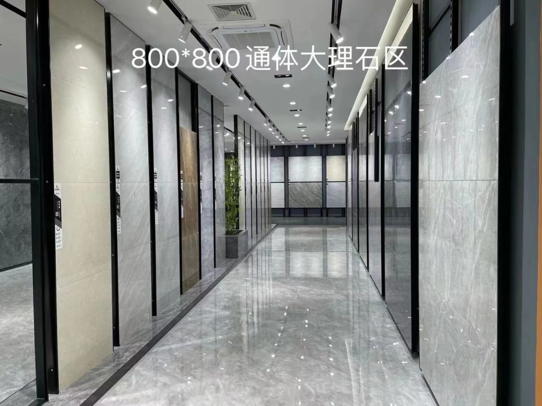 New Design 400X400mm Polished Flooring Tile Infinite Striation Glazed Porcelain Floor Tile (HZXHL4018)