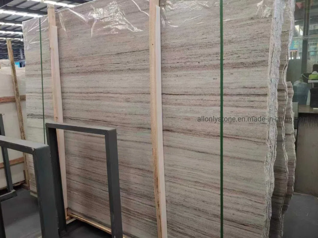 China Palissandro White Crystal Wood Marble Slab for Bathroom Countertop/Floor Tile/Shower Panel