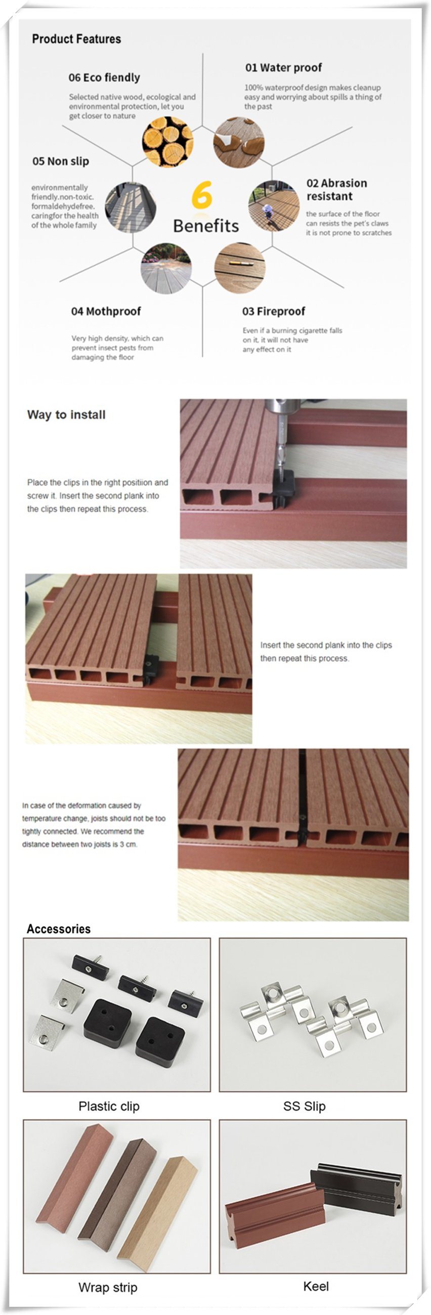 Best Quality Floor Tile WPC Decking Tiles WPC Wood Flooring