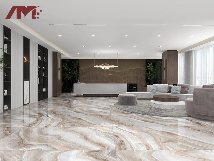 900*1800mm White Marble Store Large Porcelain Slab Floor Wall Tiles Sintered Stone