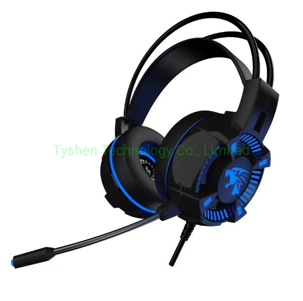 Latest Portable Gaming Headset Wired Headphone, Single Color Lighting