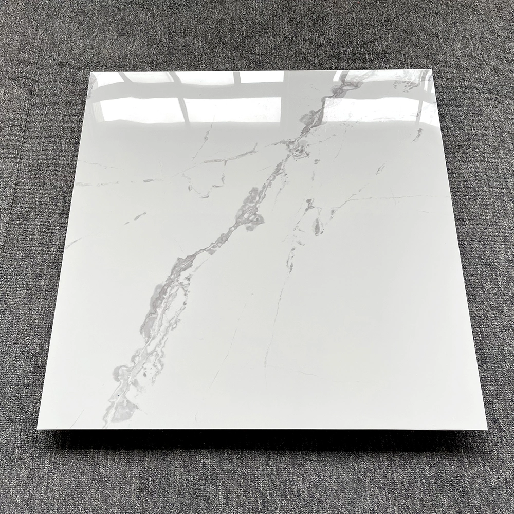 Foshan 24X24 Bathroom Porcelanato Polished Super White Porcelain Floor Tiles 60X60