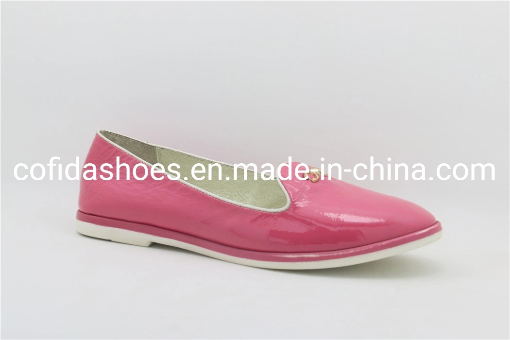 Latest Soft Flat Leather Women Ballerina Shoes