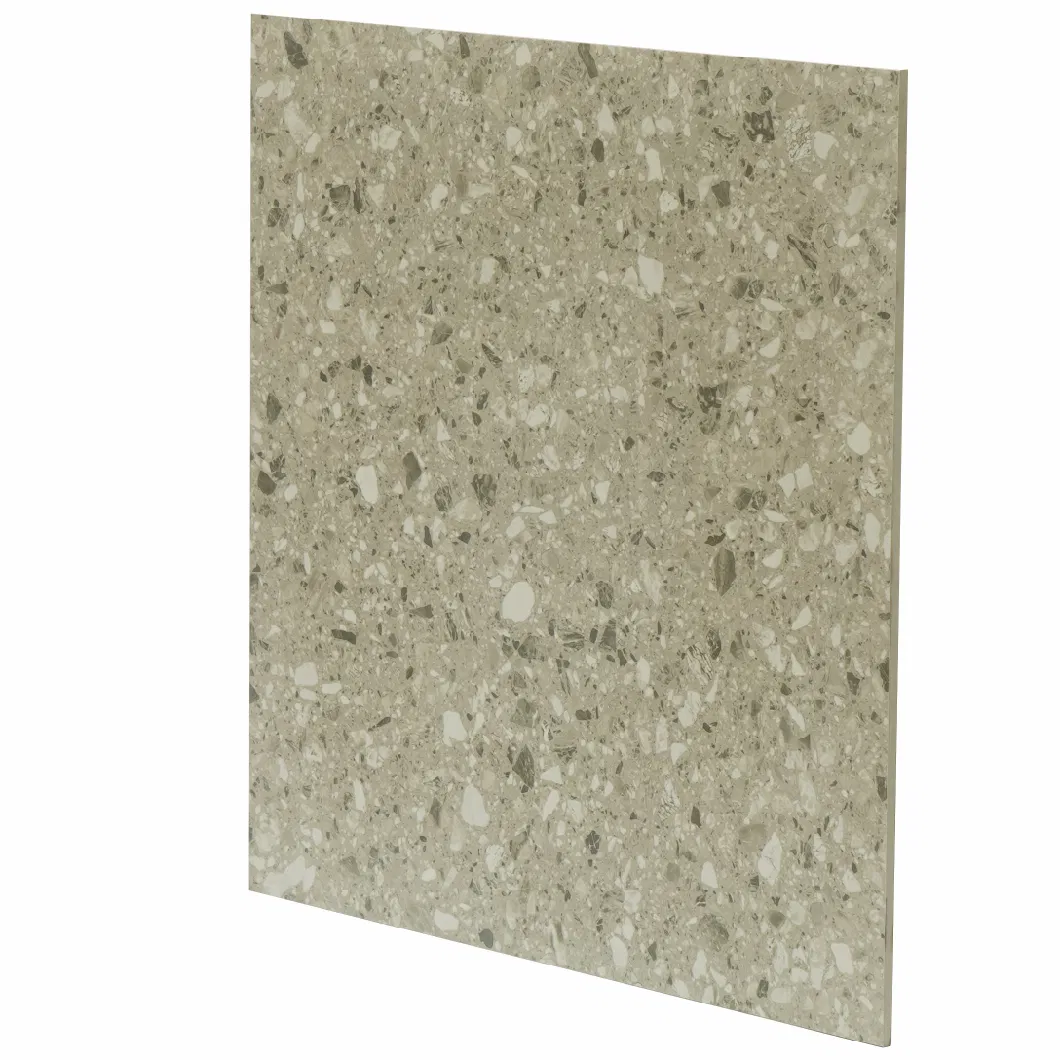 Terrazzo Concrete Look Charcoal Color Glazed Matt Surface Rustic Floor Tiles