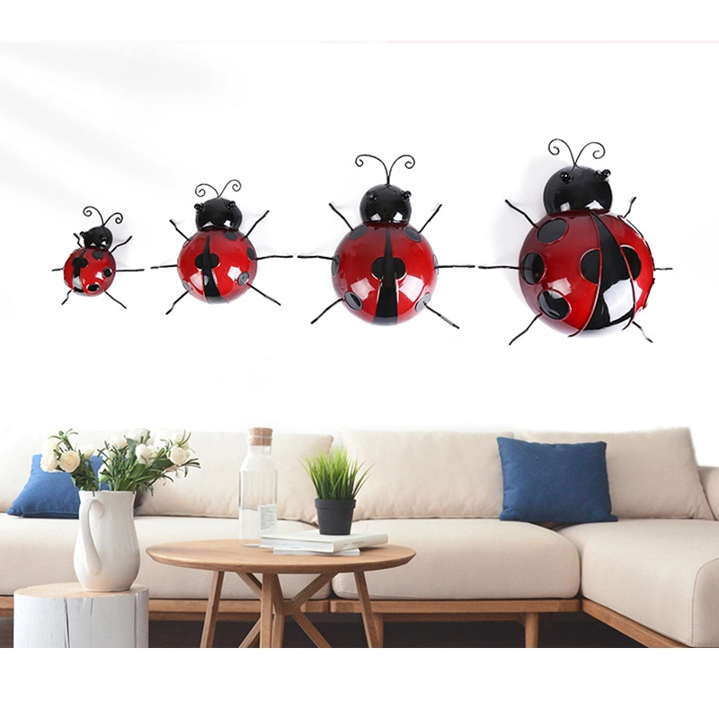 Set of 3 Beetles Wall Hanging Garden Art Metal Beetles