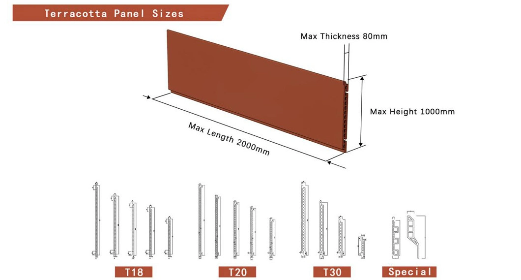 Ceramic Terracotta Facade Panel Wall Tile Cladding