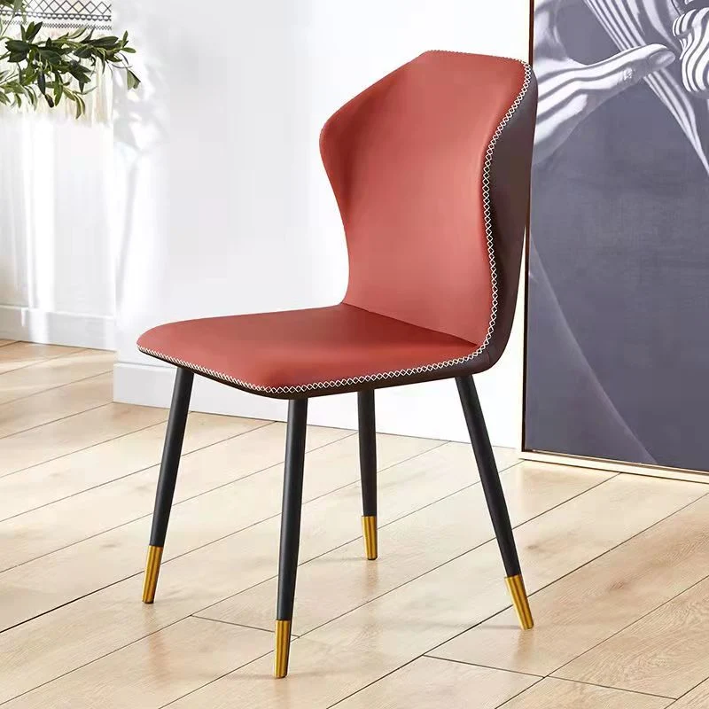 Leather Bedroom Dining Chair for Home Hotel Cafe