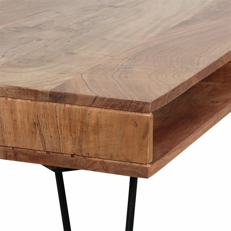 Blown Wooden Coffee Table with Flat Appearance