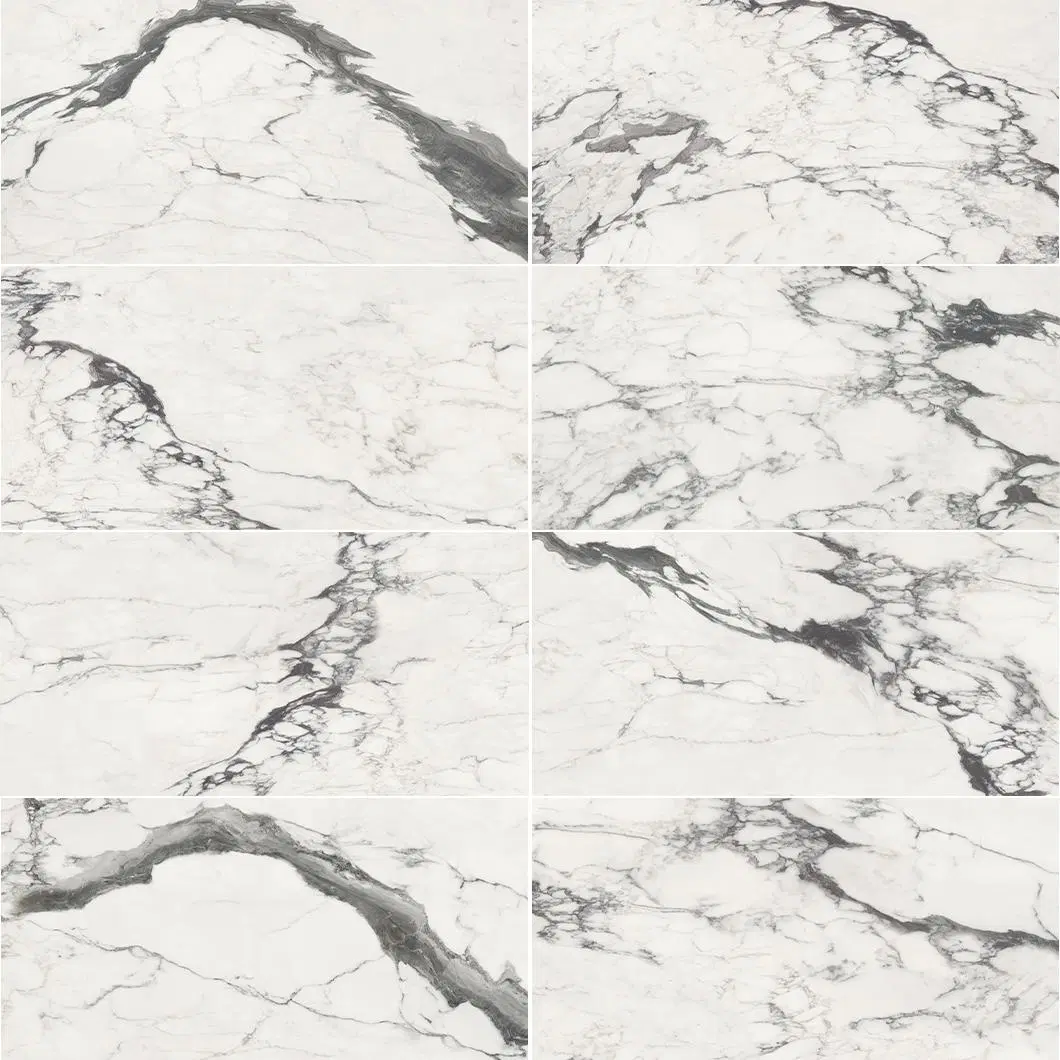 900X1800 Glazed Full Polished White Marble Effect Porcelain Wall Tile