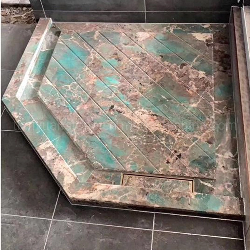 Natural Stone Amazonite Quartzite for Floor/Wall Slabs/Tiles/Countertop/Stairs/Column