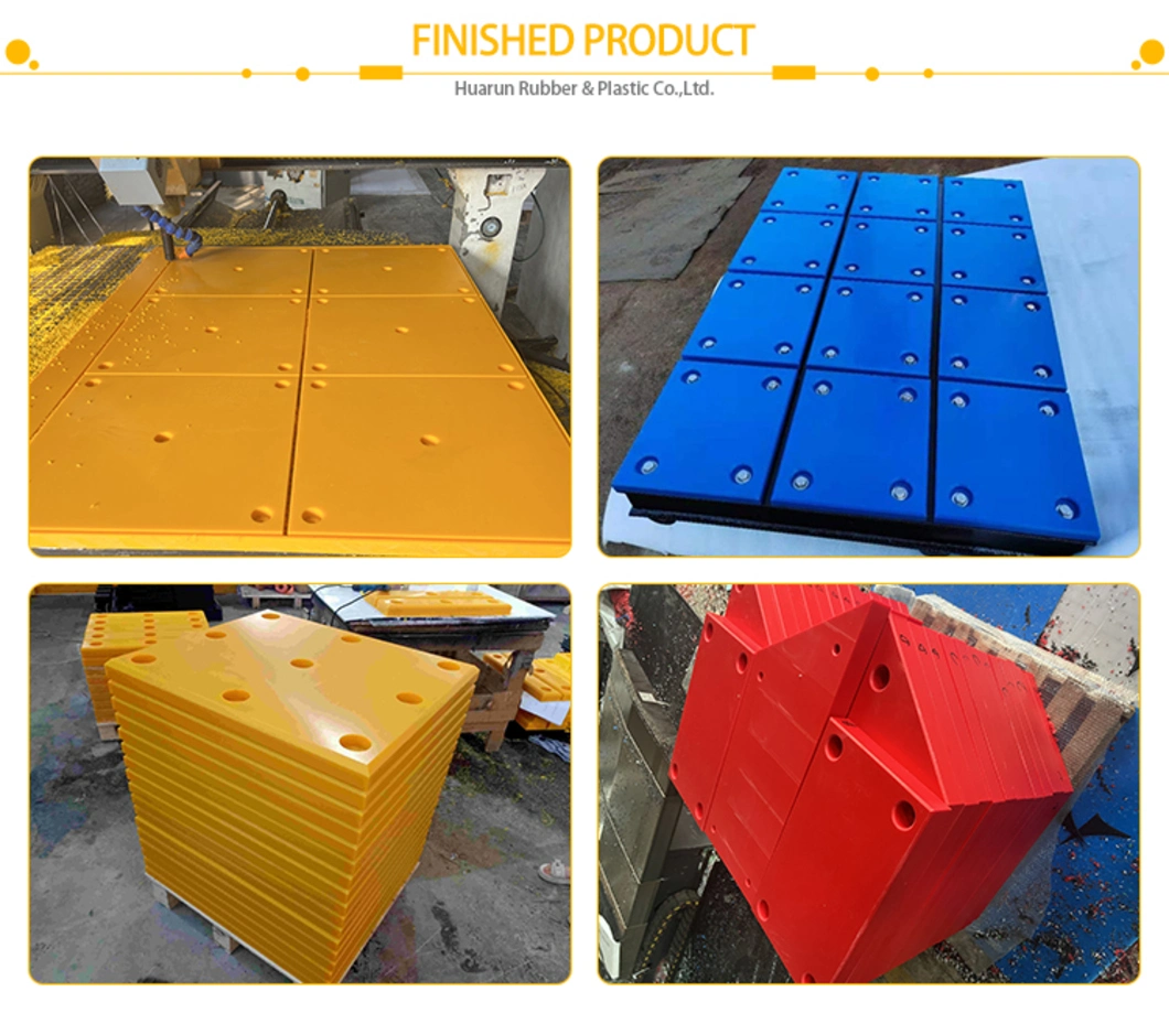 Marine Grade Yellow Blue HDPE UHMWPE Marine Dock Port Fender Facing Pads