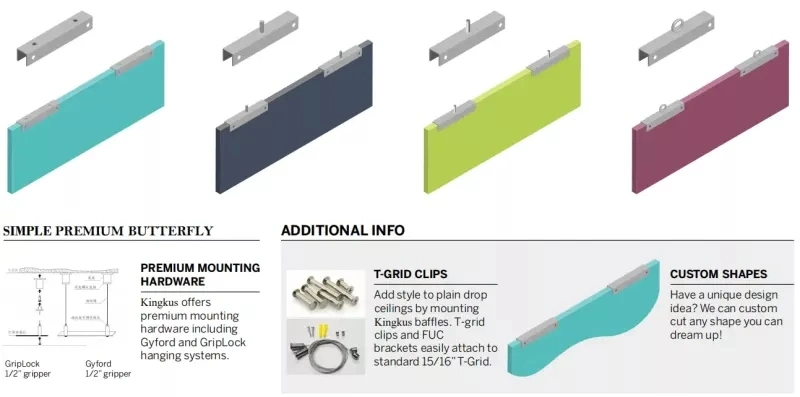 Soundproof Pet Acoustic Panel Suspended Ceiling System Ceiling Tiles