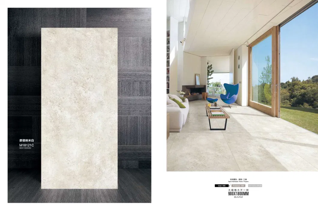 900X1800mm Matt Finished off-White Ceramic Tile Price