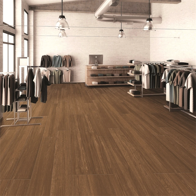 Dark Brown 200X1200mm Wood Look Porcelain Floor Tiles