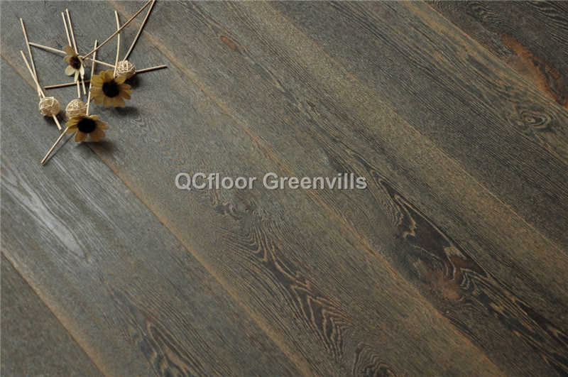 Oak Flooring Engineered Wooden Floor European White Oak Smoked Limed Parquet Floor