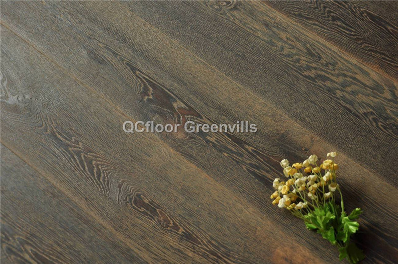 Oak Flooring Engineered Wooden Floor European White Oak Smoked Limed Parquet Floor