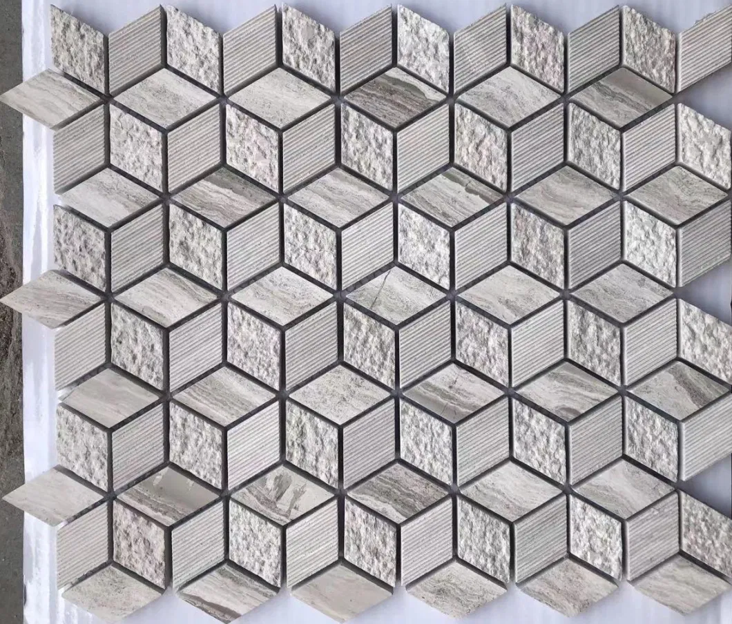 Promotion Gray Marble Herringbone Pattern Mosaic