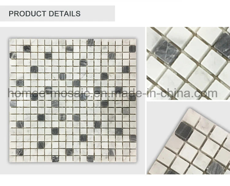 New Mixed Color Square Shape Kitchen Tile Marble Mosaic Tile
