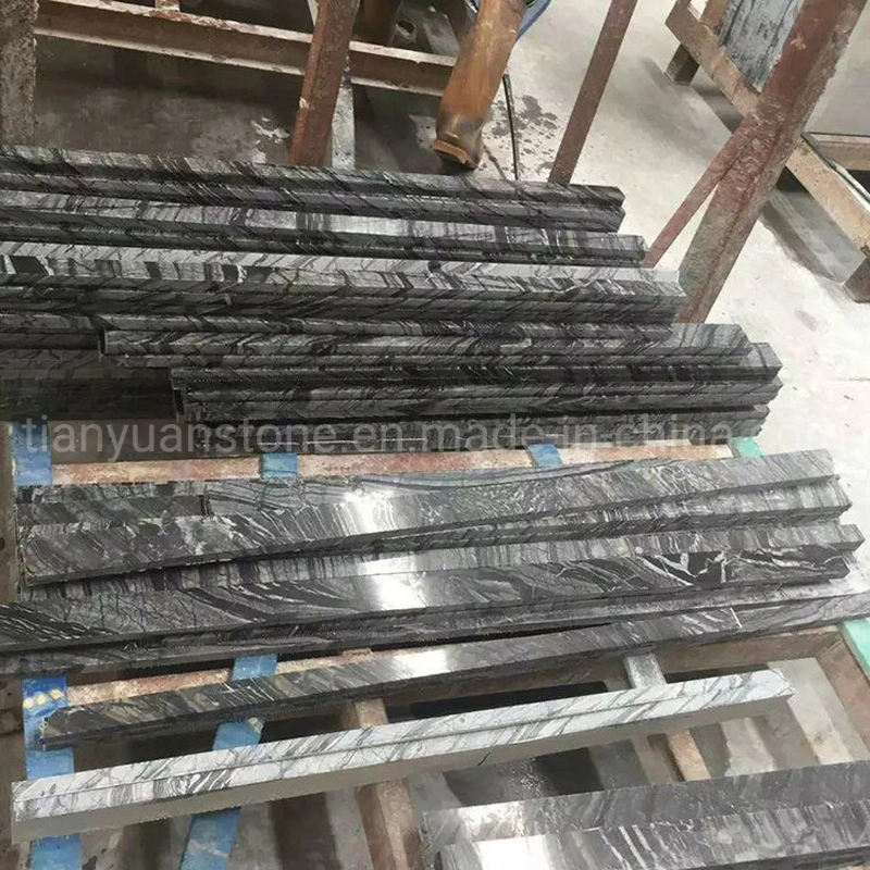 China Cheap Polished Silver Dragon Black Marble for Flooring Tiles