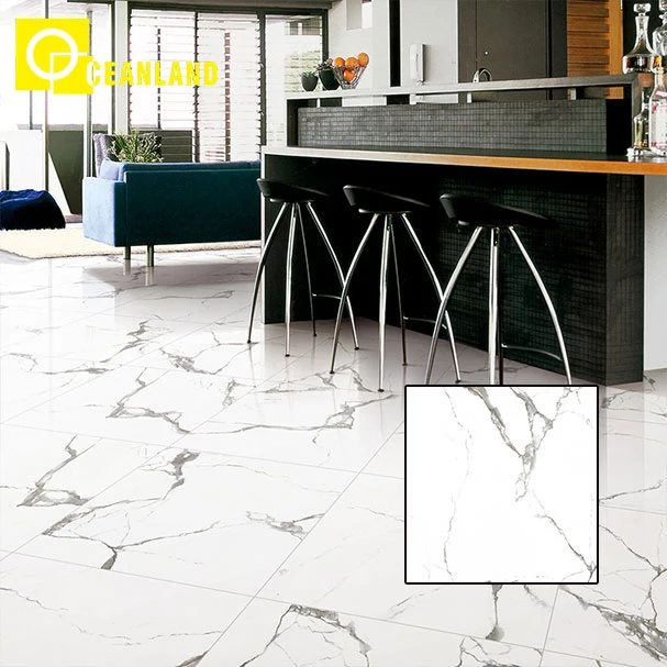 Wall White Glazed Polished Porcelain Tiles Marble Ceramic Floor Tile From China