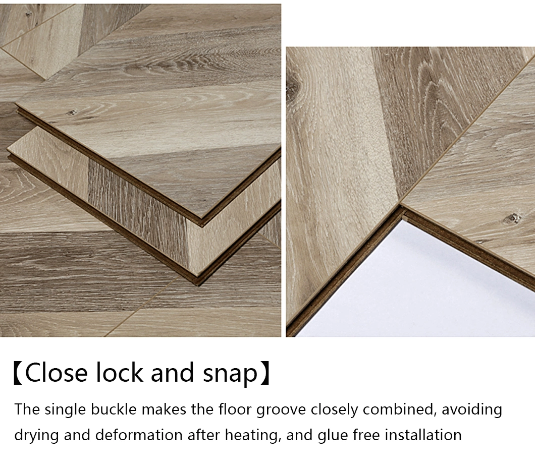 New Matt Gloss HDF Laminate Flooring Tile Supplier with V-Groove Waxed